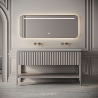 Kensington Double Vanity Unit & Stone Basin 1400mm Sabbia Grigio Oak